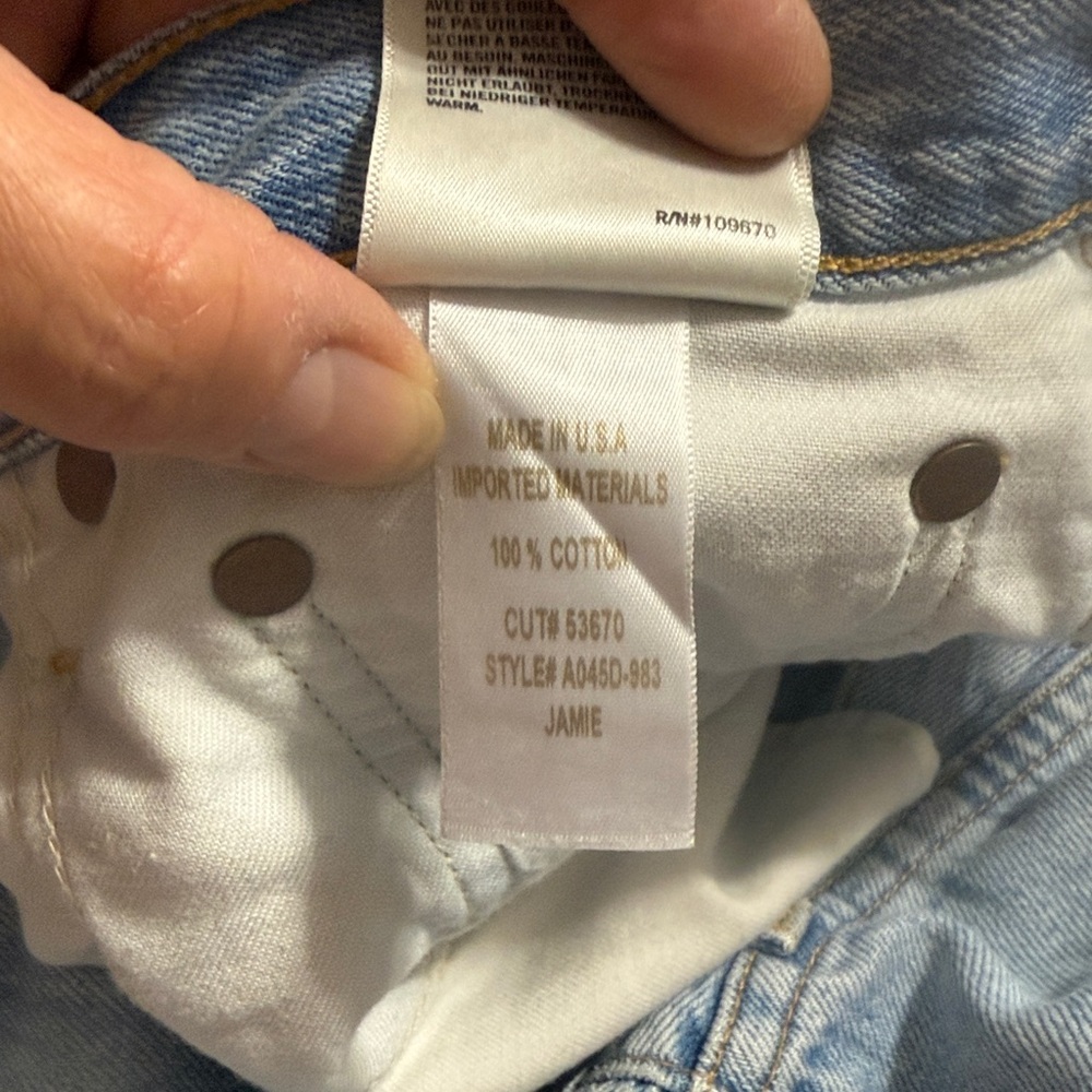 AGOLDE Jamie High Rise Classic Button Fly Jeans Size: 28 Inseam: 27” - Picture 9 of 9